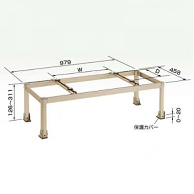 (N)オーケー器材 アルミ製据付架台 《アルミキーパー》 平置台 K-AH83CL