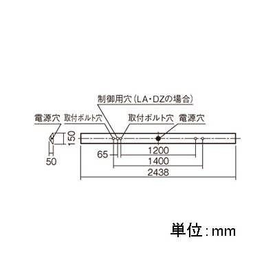 パナソニック 一体型ベースライト 器具本体のみ 《iDシリーズ》 110形 天井直付型 Dスタイル W150  NNLK81515 画像2