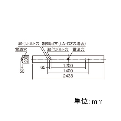 パナソニック 一体型ベースライト 器具本体のみ 《iDシリーズ》 110形 天井直付型 Dスタイル W230  NNLK82523 画像2