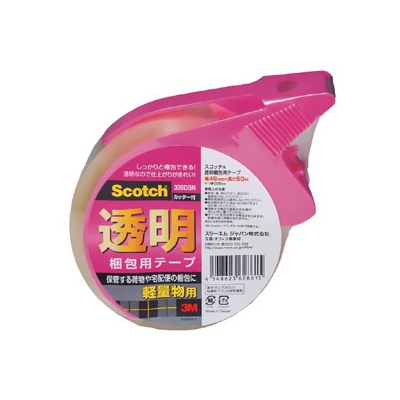 スリーエムジャパン 《スコッチ》 透明梱包用テープ 軽量物用 48mm×50m カッター付 309DSN