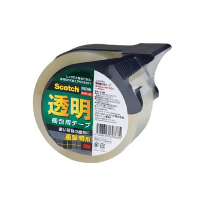 スリーエムジャパン 《スコッチ》 透明梱包用テープ 重量物用 48mm×50m カッター付 315DSN