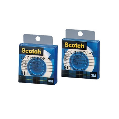 スリーエムジャパン 《スコッチ》 貼ってはがせるテープ 12mm×30m クリアケース入 811-1-12C