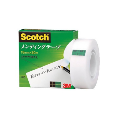 スリーエムジャパン 《スコッチ》 メンディングテープ 18mm×30m 810-1-18