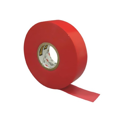 スリーエムジャパン 《スコッチ》 ビニールテープ 耐熱・耐色・難燃タイプ 19mm×20m 赤 35RED