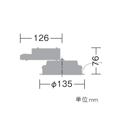 DAIKO ダウンライト モジュールタイプ 拡散パネル付 白熱灯100W相当 調光タイプ 埋込穴φ125mm 配光角60°電球色タイプ 2700K ブラック  LZD-91499LB 画像2