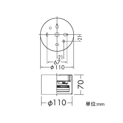 DAIKO LEDシーリングダウンライト 非調光タイプ 白熱灯60Wタイプ 昼白色 6.7W 広角形 ランプ付  DCL-3712WWE 画像2