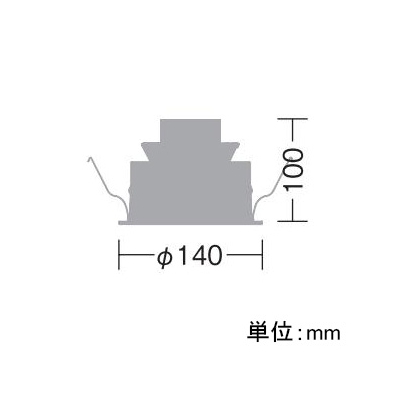 DAIKO LEDダウンライト LZ1C COBタイプ FHT32W相当 埋込穴φ125mm 配光角60° 制御レンズ付 電源別売 温白色タイプ ホワイト  LZD-92320AW 画像2
