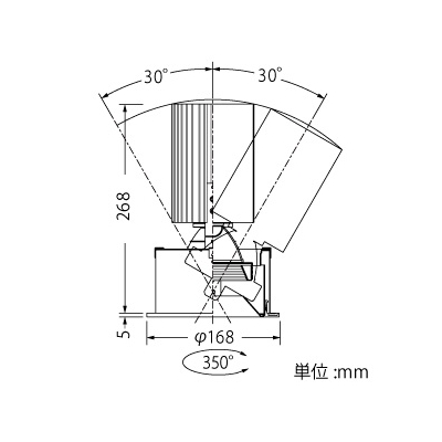 山田照明 LED一体型調光・調色ダウンライト アジャスタブルタイプ FHT42W×2相当 電球色～昼白色 配光角度20° 天井切込穴φ150mm グレアレスタイプ  DD-3404 画像2