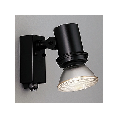 LEDランプ交換型スポットライト ランプ別売 人感センサー付 防雨型 ビーム球150W相当 E26口金 黒