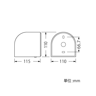 山田照明 LEDランプ交換型エクステリアブラケットライト 屋外用壁付灯 防雨型 白熱40W相当 電球色 E17口金 ランプ付 黒  AD-2692-L 画像2