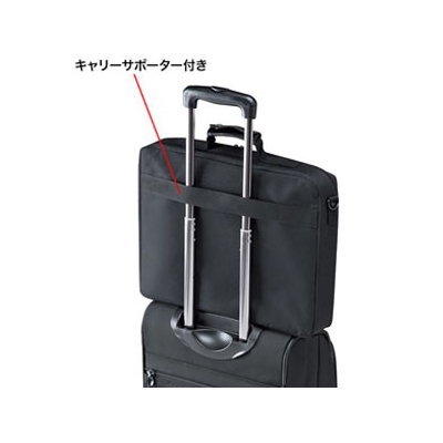 サンワサプライ PCキャリングバッグ シングルタイプ 15.6インチワイド対応 フルオープンタイプ ブラック  BAG-U54BK2 画像4