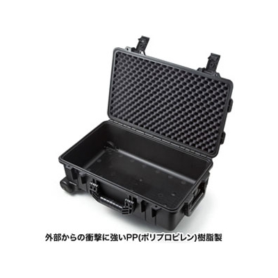 サンワサプライ ハードツールケース キャリータイプ PP樹脂製 シングルタイプ 密閉ダイヤル付き  BAG-HD3 画像2