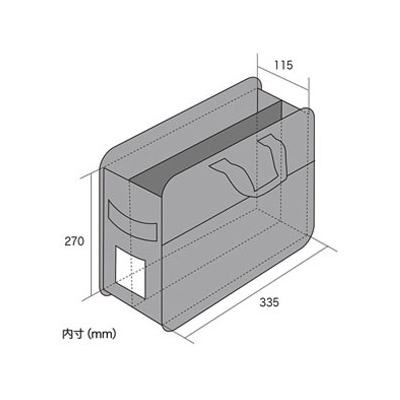 サンワサプライ らくらくPCキャリー Mサイズ BOX型バッグ 13.3インチワイド対応 ブラック  BAG-BOX1BK2 画像4