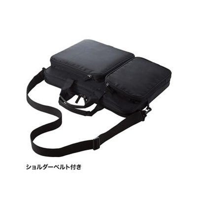 サンワサプライ 衝撃吸収PCケース シングルタイプ 15.6インチワイド対応 ショルダーベルト付 ブラック  BAG-P22BK 画像4
