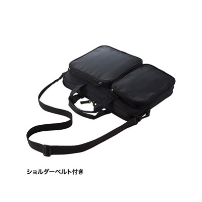 サンワサプライ 衝撃吸収PCケース シングルタイプ 13.3インチワイド対応 ショルダーベルト付 ブラック  BAG-P23BK 画像4