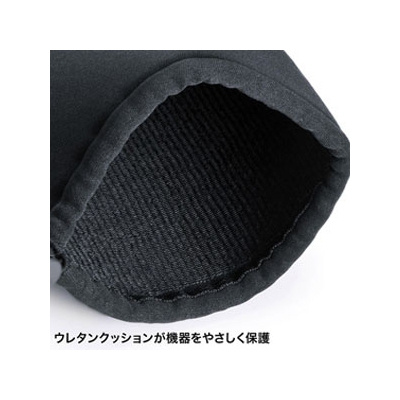 サンワサプライ マルチクッションケース 7インチ対応 巾着タイプ ブラック  IN-C2K 画像3