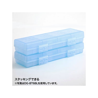 サンワサプライ 電池ケース 単3形・単4形対応 大容量タイプ 単312本+単416本収納 ブルー  DG-BT6BL 画像5