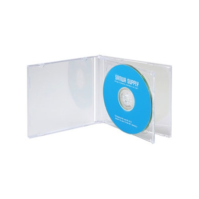 サンワサプライ DVD・CDケース 標準サイズ メディア2枚+ジャケット収納 クリア 5枚セット FCD-22CN