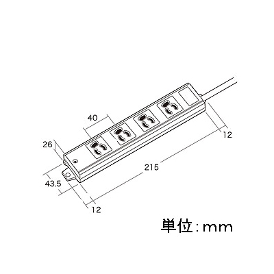 サンワサプライ 工事物件雷ガードタップ 3P・4個口・3m 抜け止めタイプ マグネット付  TAP-K4SP-3 画像2