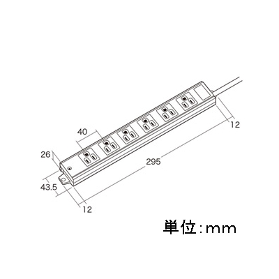 サンワサプライ 工事物件雷ガードタップ 3P・6個口・3m マグネット付  TAP-K6NSP-3 画像2