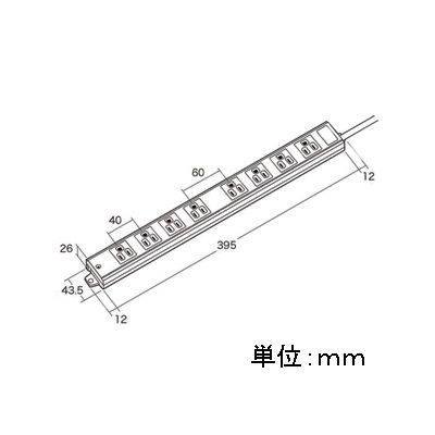 サンワサプライ 工事物件雷ガードタップ 3P・8個口・3m マグネット付  TAP-K8NSP-3 画像2