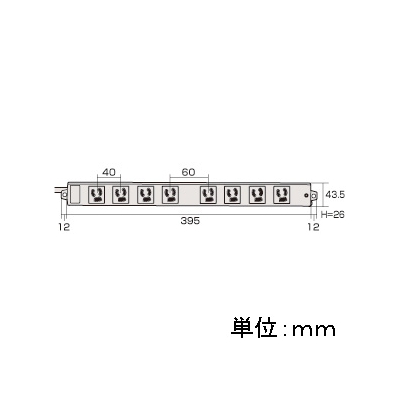 サンワサプライ 工事物件タップ バックアップ用電源 3P・8個口・3m 抜け止め機能 マグネット付 差込口:グリーン  TAP-K8-3G 画像2