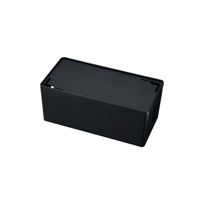 サンワサプライ ケーブル&タップ収納ボックス Mサイズ・ブラック CB-BOXP2BKN2