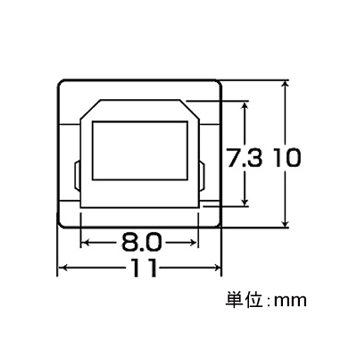 サンワサプライ USBコネクタキャップ Bコネクタ用 つめなしタイプ 6個入  TK-UCAP3 画像2