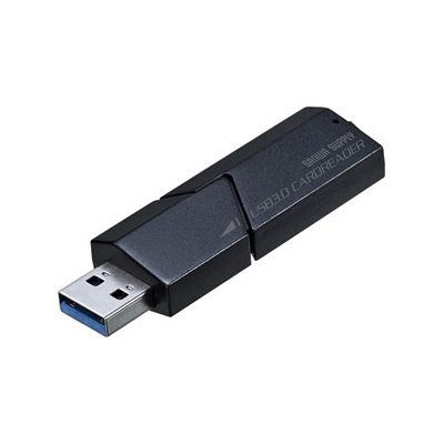 サンワサプライ USB3.0カードリーダー SDカード用 2スロット 35メディア対応  ADR-3MSDUBK