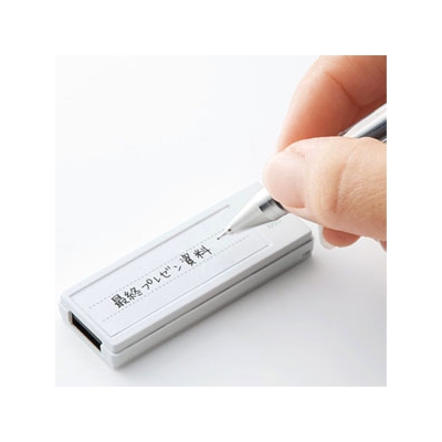サンワサプライ USB2.0メモリ 4GB スライド式コネクタ ホワイト  UFD-RNS4GW 画像3
