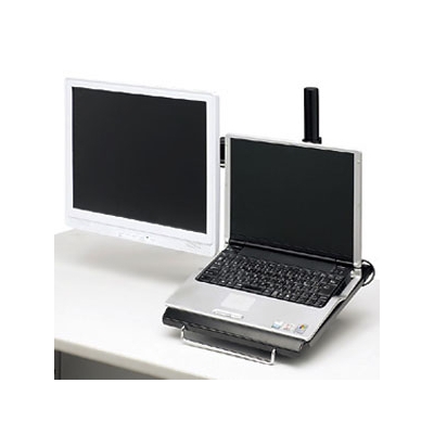 サンワサプライ デュアルシステムアーム 液晶ディスプレイアーム+ノートパソコン台  CR-LA602 画像2