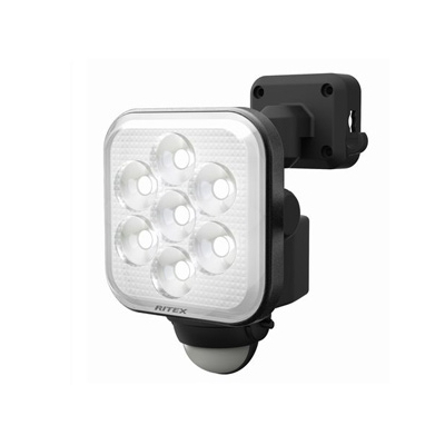 RITEX(ライテックス) フリーアーム式LEDセンサーライト 防雨型 コンセント式タイプ 天井取付可 8W×1灯 750lm ハロゲン150W相当 CAC-8