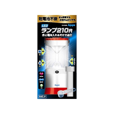 日本協能電子 LEDランタン LED×6灯 連続点灯約80時間 パワーバー付 高さ210mm 《Aqupaランプ》 白/赤  LP-210R 画像3