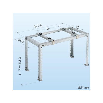 日晴金属 クーラーキャッチャー 平地用 使用荷重80kg 溶融亜鉛メッキ仕上げ 《goシリーズ》  CNZJ52 画像2