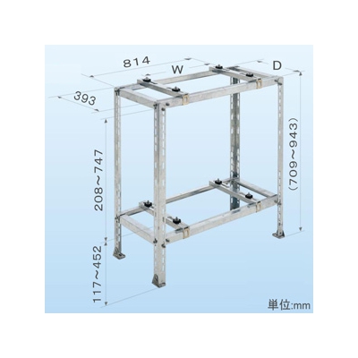 日晴金属 クーラーキャッチャー 平地二段用 使用荷重80kg×2 溶融亜鉛メッキ仕上げ 《goシリーズ》  CWZJ2 画像2