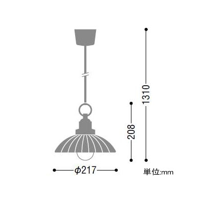 コイズミ照明 クリアLEDランプ搭載ガラスペンダントライト 《ノストス》 LEDランプ交換可能型 白熱球60W相当 電球色 6.4W 口金E26 クリアリブ入  AP43545L 画像2