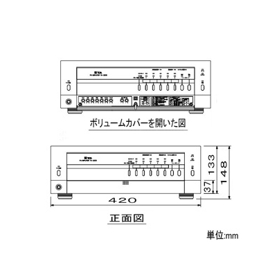 TOA 卓上型アンプ 30W 3U 5局スピーカーセレクター付 非常時電源断機能・電話ページング機能内蔵  TA-2030 画像2