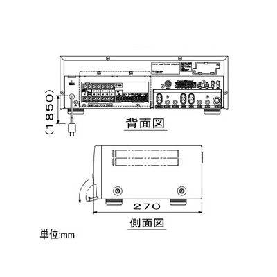 TOA 卓上型アンプ 30W 3U 5局スピーカーセレクター付 非常時電源断機能・電話ページング機能内蔵  TA-2030 画像3