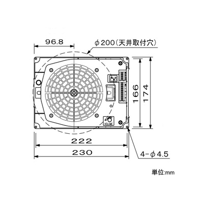 TOA 卓上型アンプ 120W 3U 5局スピーカーセレクター付 非常時電源断機能・電話ページング機能内蔵  TA-2120 画像3