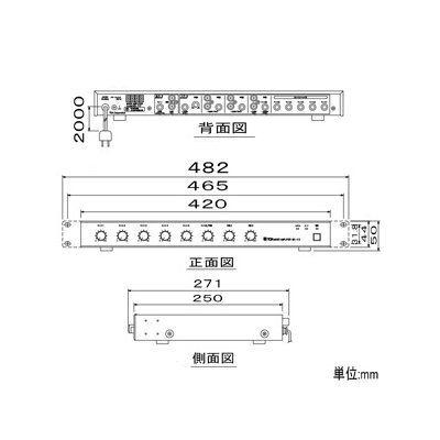 TOA マイクミキサー 1U ボイススイッチ機能搭載 リモート端子内蔵  MX-113 画像2