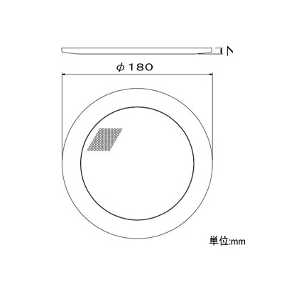 TOA 天井埋込型スピーカー用パネル 丸型 アルミフレーム・アルミネット 外径φ180mm  CP-189W 画像2