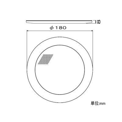 TOA 天井埋込型スピーカー用パネル 丸型 樹脂フレーム・アルミネット 外径φ180mm  CP-183W 画像2
