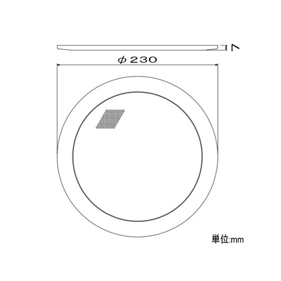 TOA 天井埋込型スピーカー用パネル 丸型 アルミフレーム・アルミネット 外径φ230mm  CP-239W 画像2