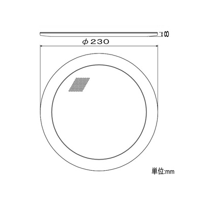 TOA 天井埋込型スピーカー用パネル 丸型 樹脂フレーム・アルミネット 外径φ230mm  CP-233W 画像2