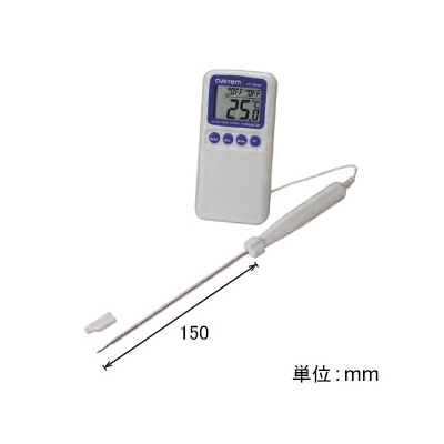 カスタム 防水デジタル温度計 測定範囲-50.0～+300.0℃ IP65準拠 プローブキャップ付  CT-285WP 画像2