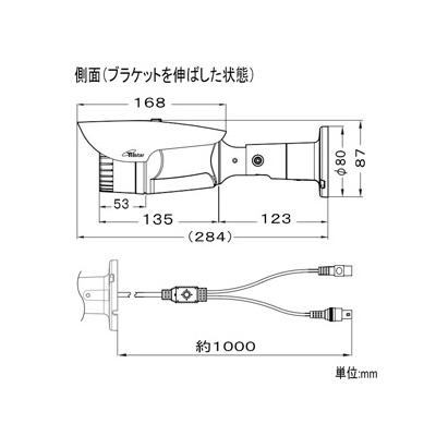 コロナ電業 防犯カメラ 《Telstar》 屋外用 天井・壁面両用タイプ 防水仕様 電動バリフォーカルレンズ搭載 AHD2.0対応  TR-H220VZ 画像2