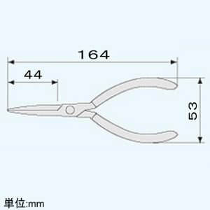 エンジニア Eリングプライヤー ボックスジョイントタイプ 適用リングφ5～9mm 全長164mm  PZ-02 画像3