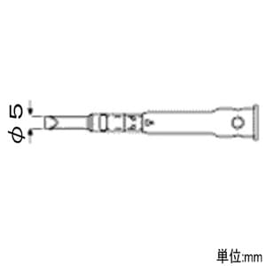 エンジニア 半田コテチップ SK-60シリーズ用 先端幅φ5mm 触媒内蔵  SK-64 画像2