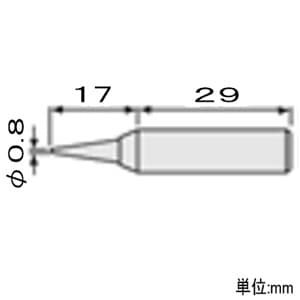 エンジニア 半田コテチップ SK-40シリーズ用 先端幅φ0.8mm  ST-22 画像2