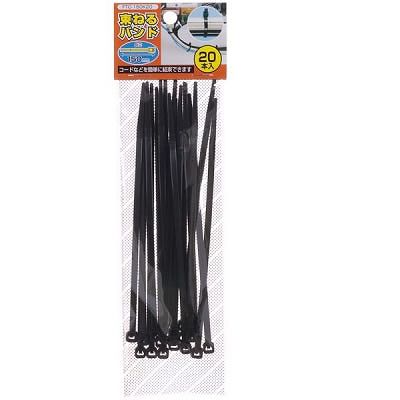 YAZAWA(ヤザワ) 【在庫限り】束ねるバンド 150mm 黒 20本入  FTC150K20 画像2